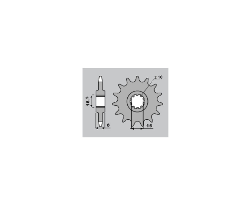 Pignon de sortie de boite PBR acier standard 599 - 415