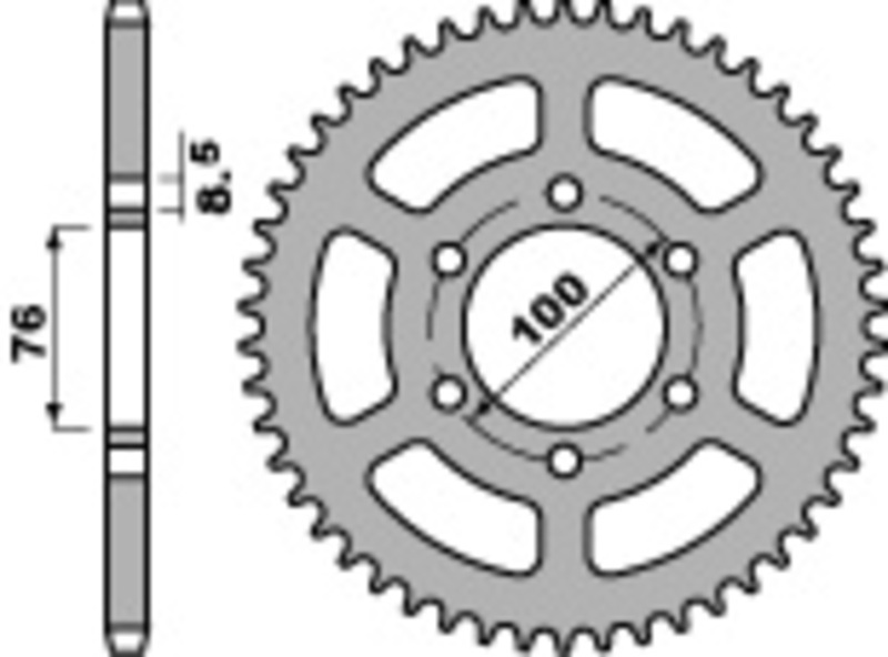 Couronne PBR acier standard - 428 50 dents