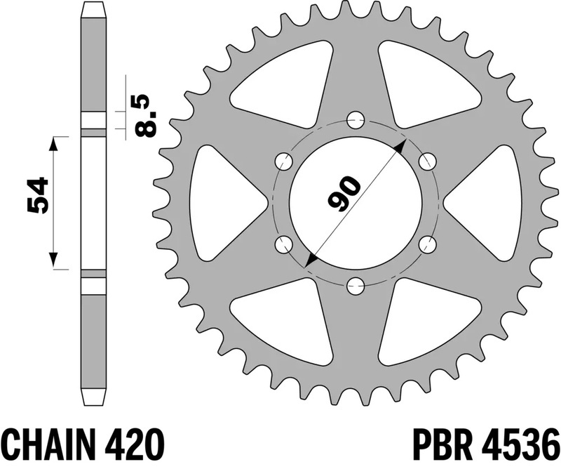 Couronne PBR acier standard - 420 60 dents