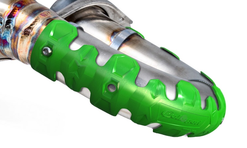 Protection échappement Polisport long vert