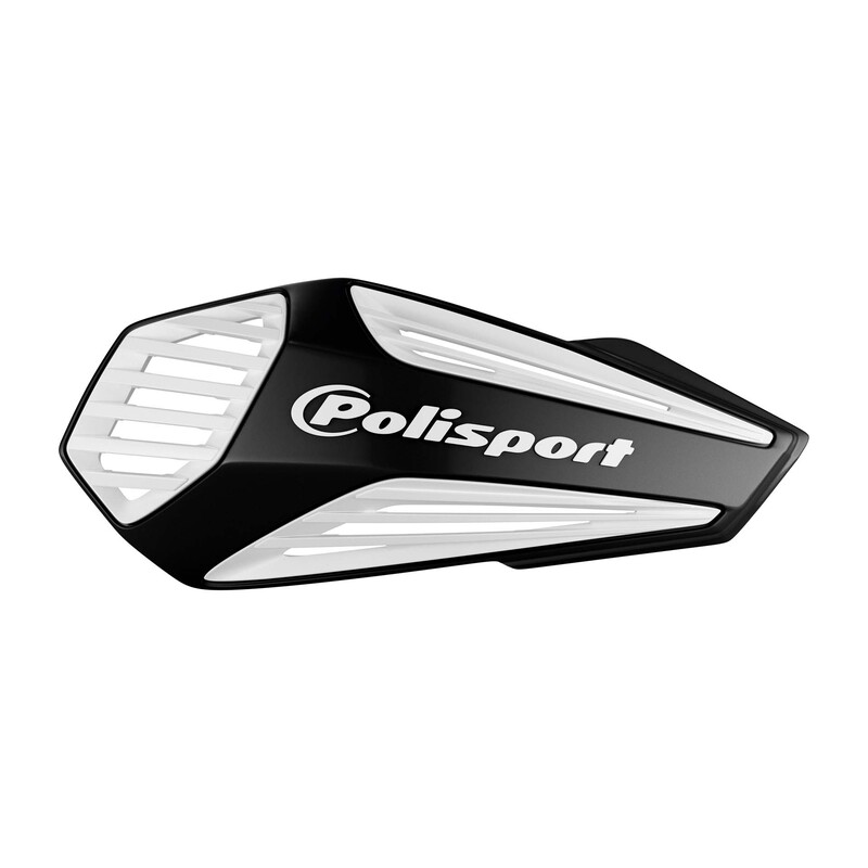 POLISPORT Protèges-mains Polisport MX Air — noir et blanc