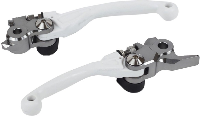 Leviers de frein et d'embrayage Polisport Jeu Pivor Incassable blanc