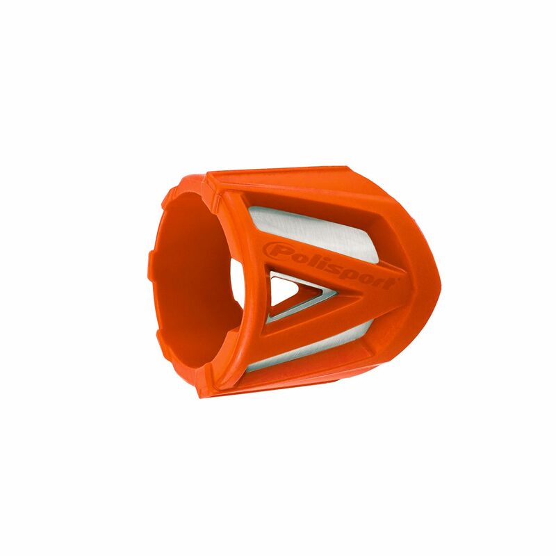 Protection échappement Polisport de silencieux longue orange