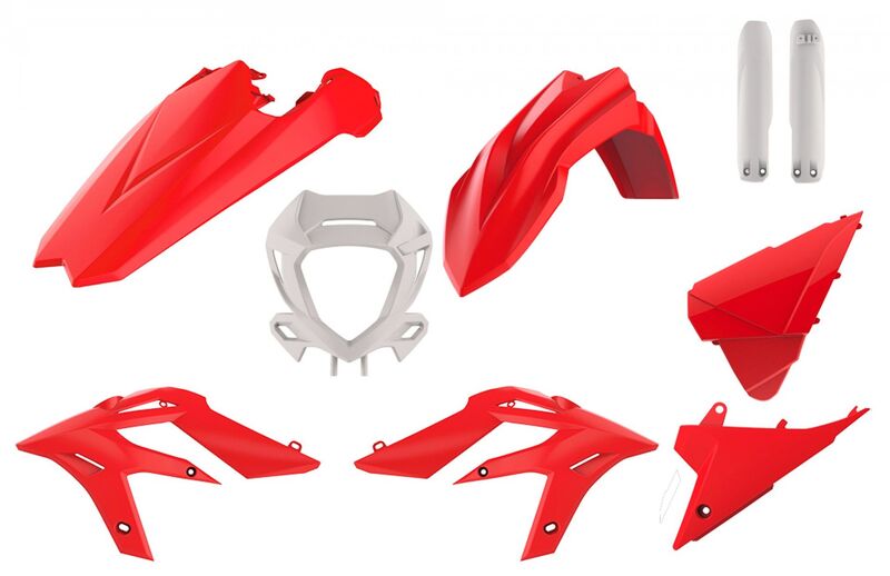 Kit plastiques Polisport rouge/blanc
