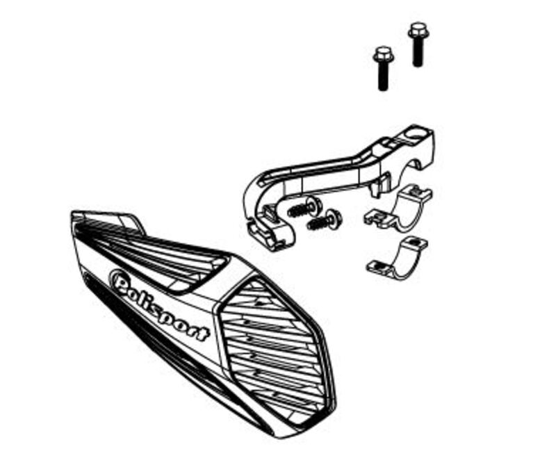 Adaptateur Protège-main Polisport Kit de montage MX Air/MX Force