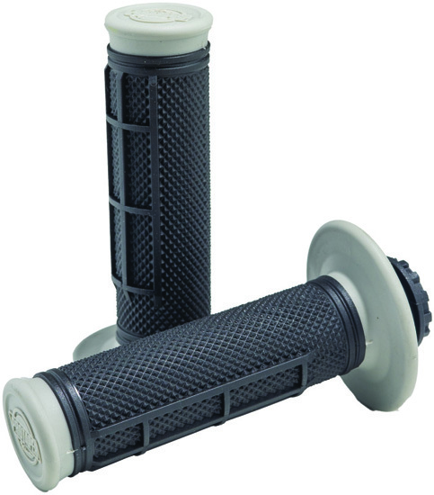 Handlebar grips Pro Taper PT Clamp On 1/2 Waffle Series Black Dark light grey