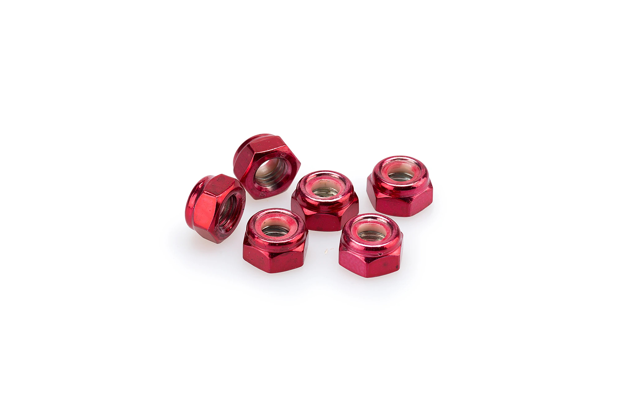 Kit Visserie Carénage Puig En Aluminium Anodisé Rouge Blister 6 écrou M8
