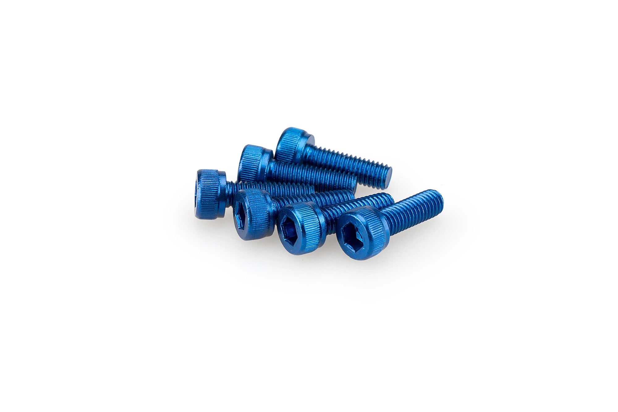 Kit Visserie Carénage Puig En Aluminium Anodisé Bleu Blister 6 vis allen M5x15mm