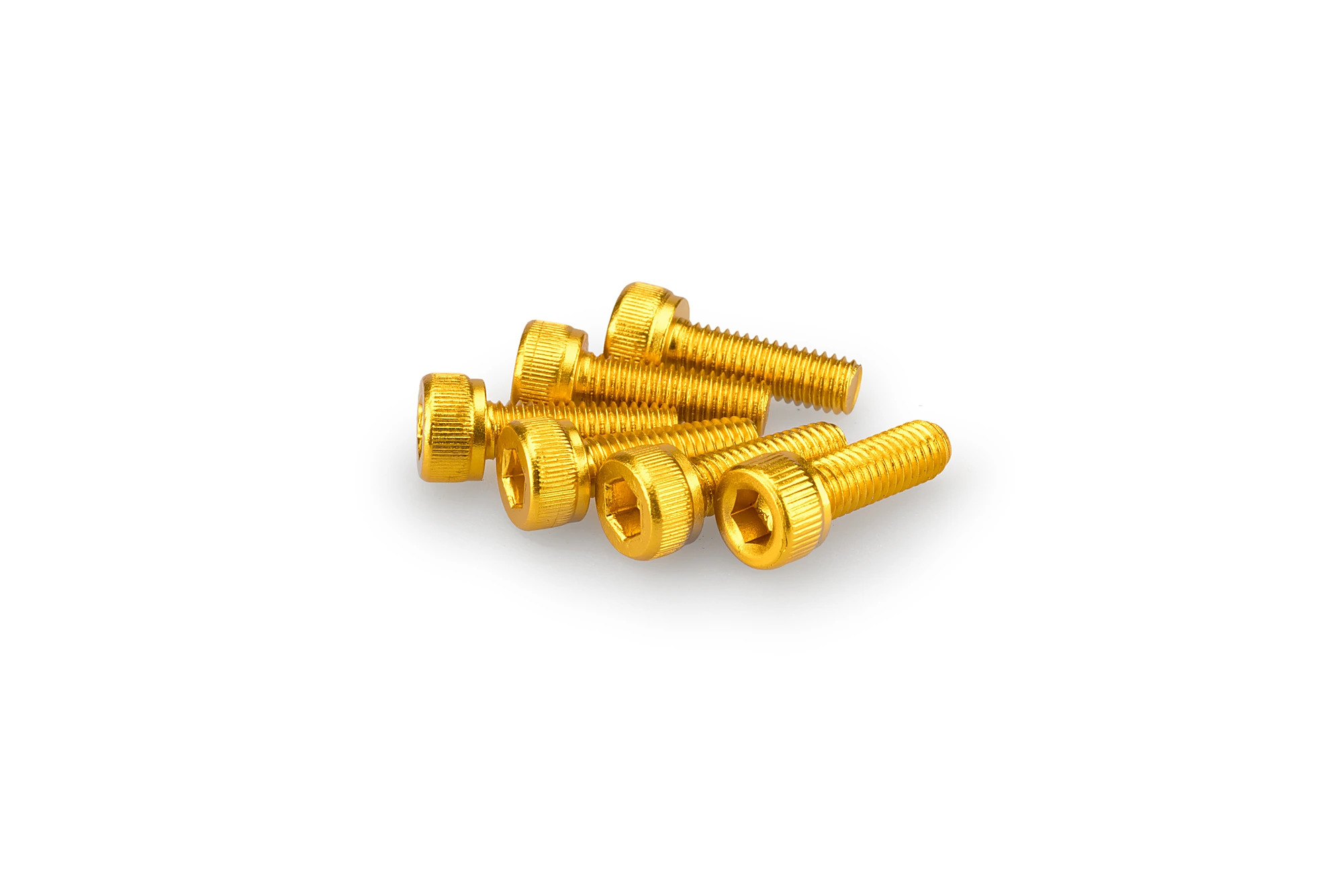 Kit Visserie Carénage Puig En Aluminium Anodisé Jaune Blister 6 vis allen M5x15mm