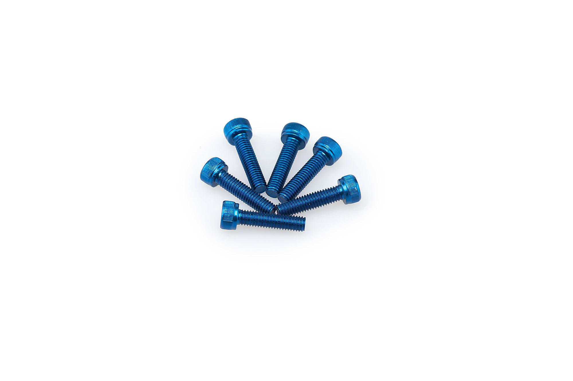 Kit Visserie Carénage Puig En Aluminium Anodisé Bleu Blister 6 vis allen M5x20mm