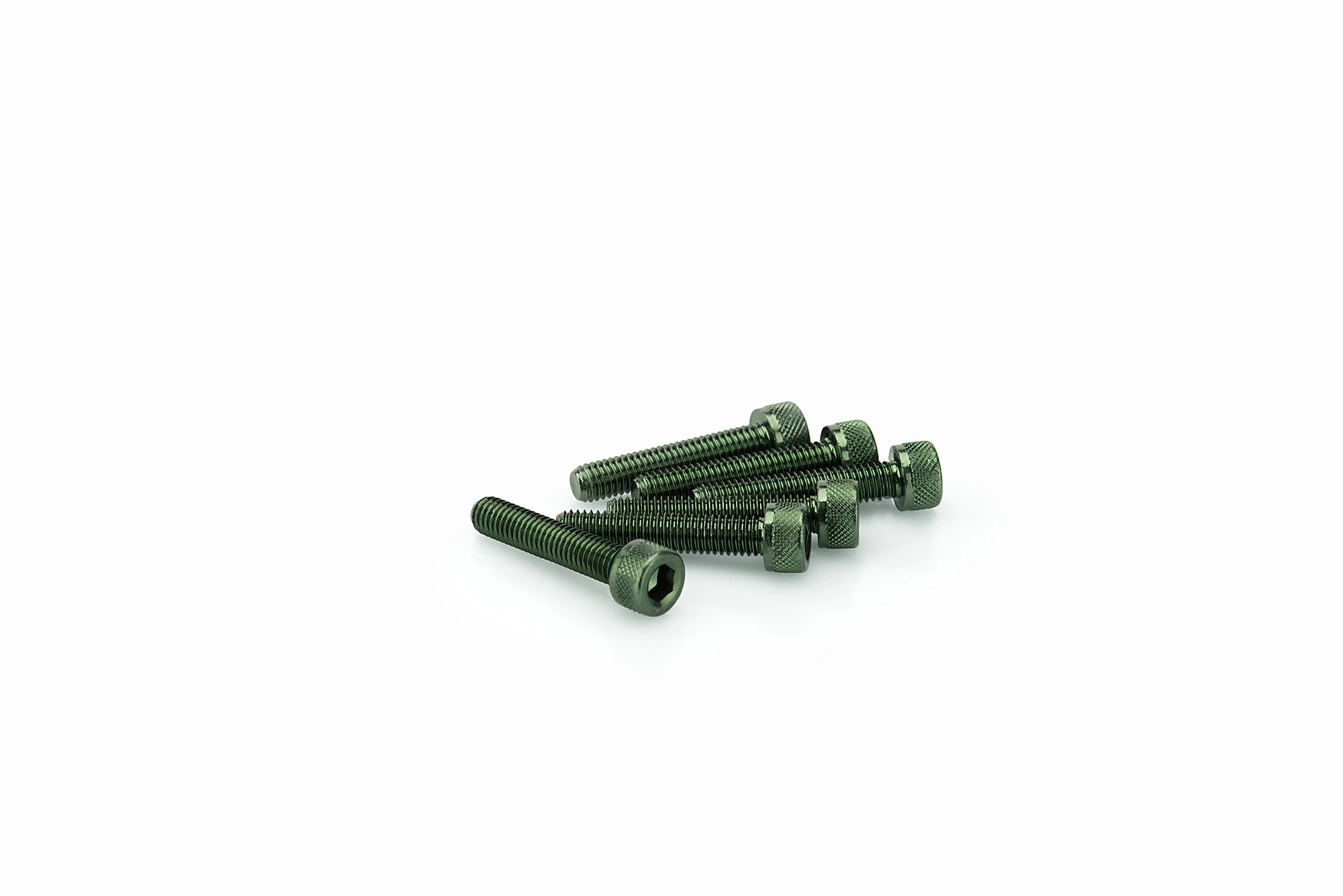 Kit Visserie Carénage Puig En Aluminium Anodisé Vert Blister 6 vis allen M5x25mm