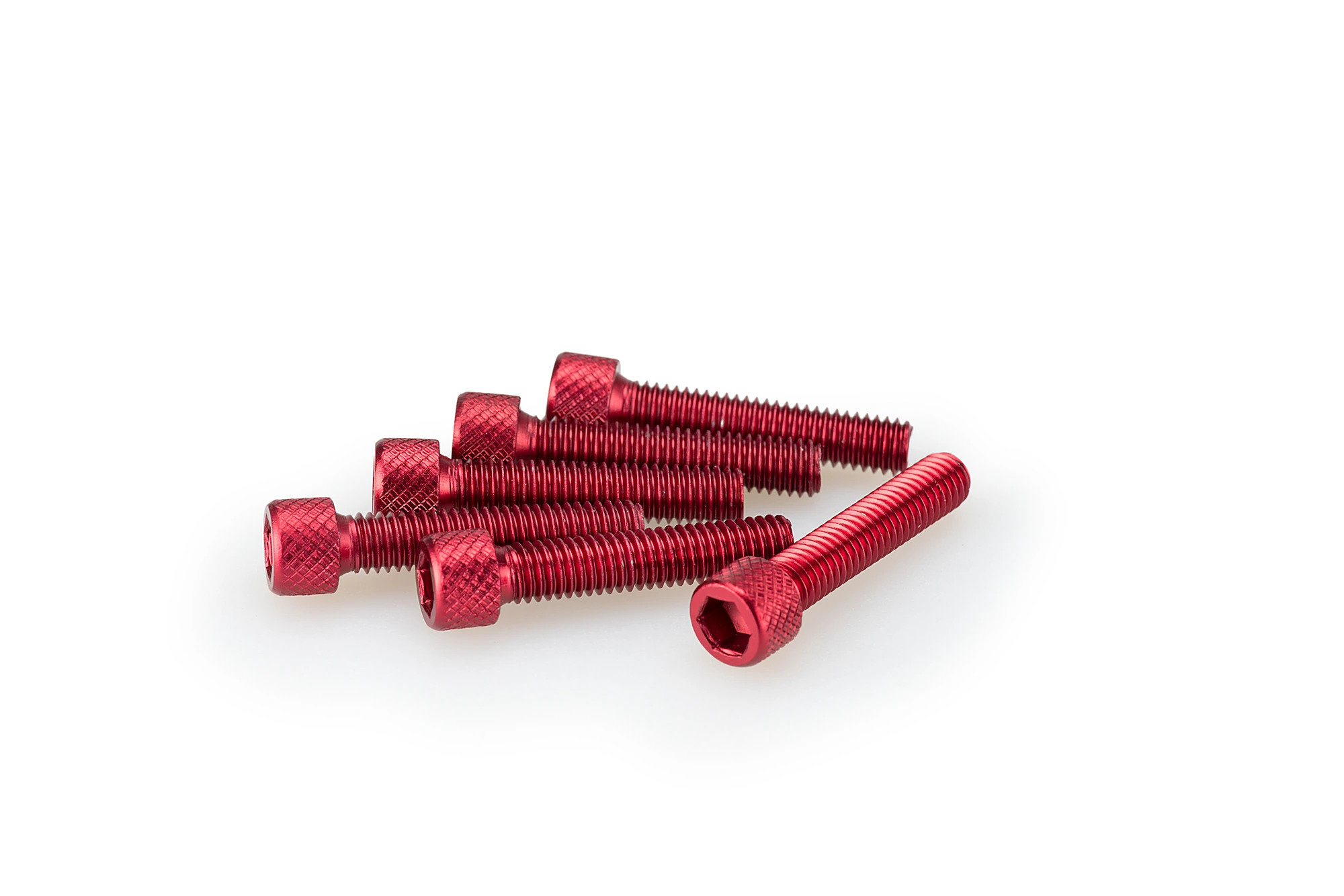 Kit Visserie Carénage Puig En Aluminium Anodisé Rouge Blister 6 vis allen M6x30mm