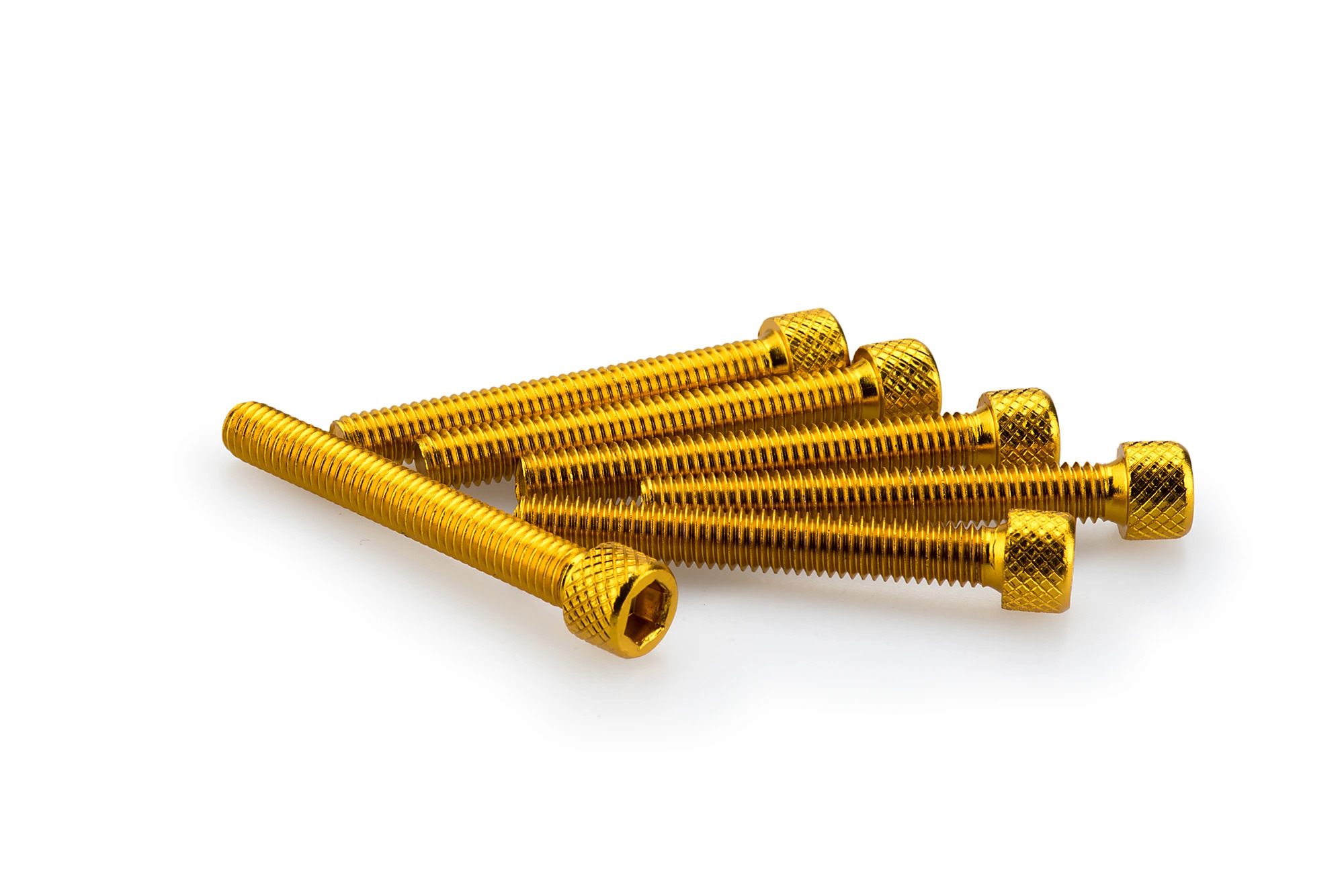 Kit Visserie Carénage Puig En Aluminium Anodisé Jaune Blister 6 vis allen M6x45mm