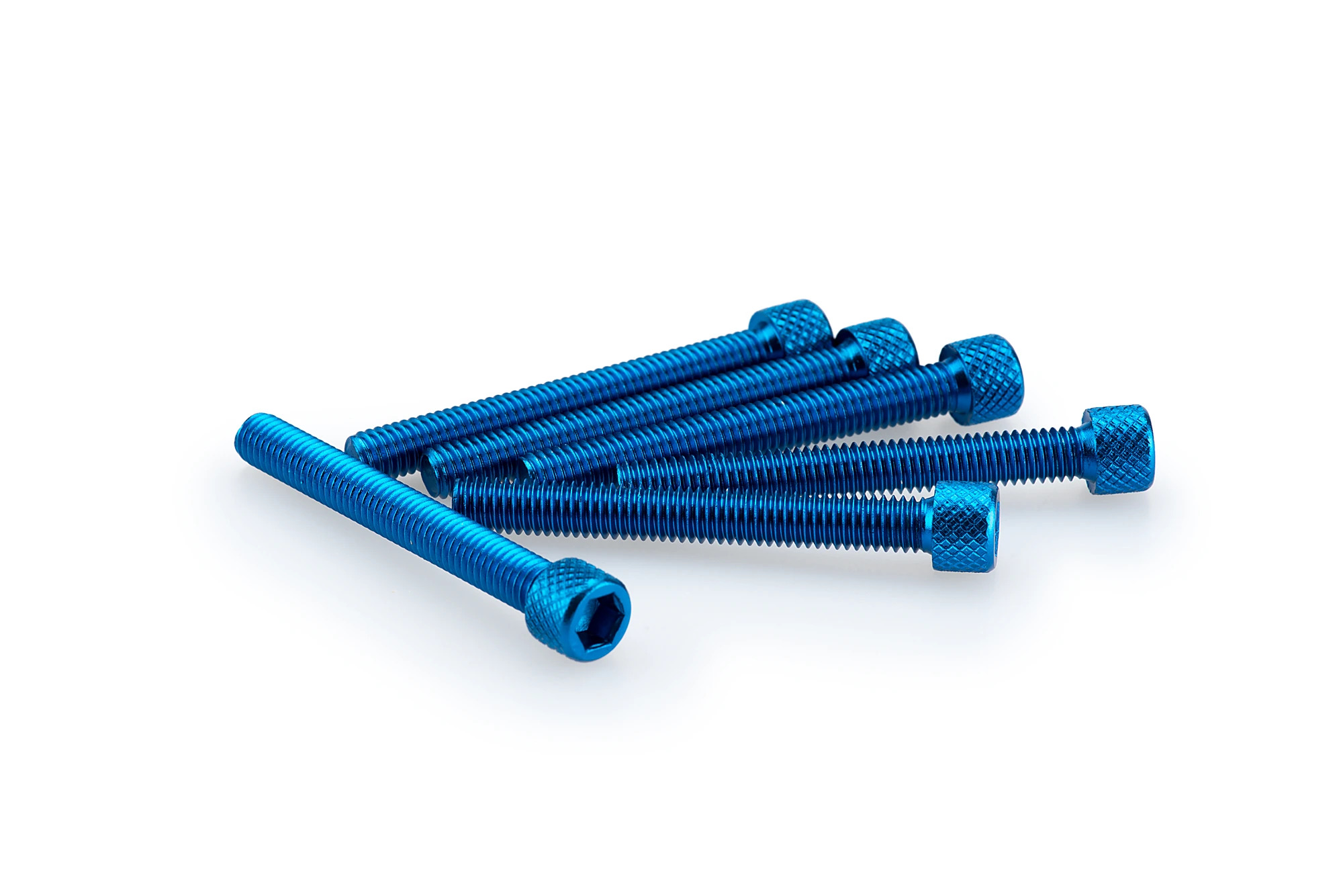 Kit Visserie Carénage Puig En Aluminium Anodisé Bleu Blister 6 vis allen M6x50mm