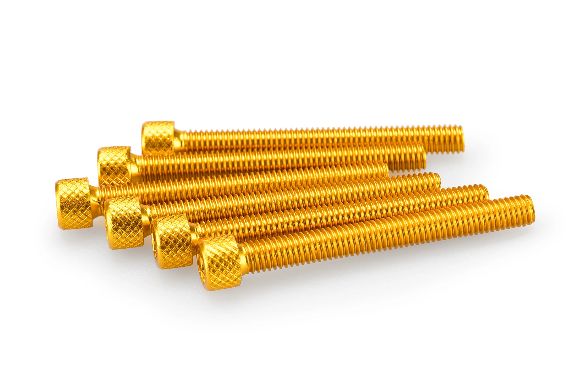Kit Visserie Carénage Puig En Aluminium Anodisé Jaune Blister 6 vis allen M6x55mm