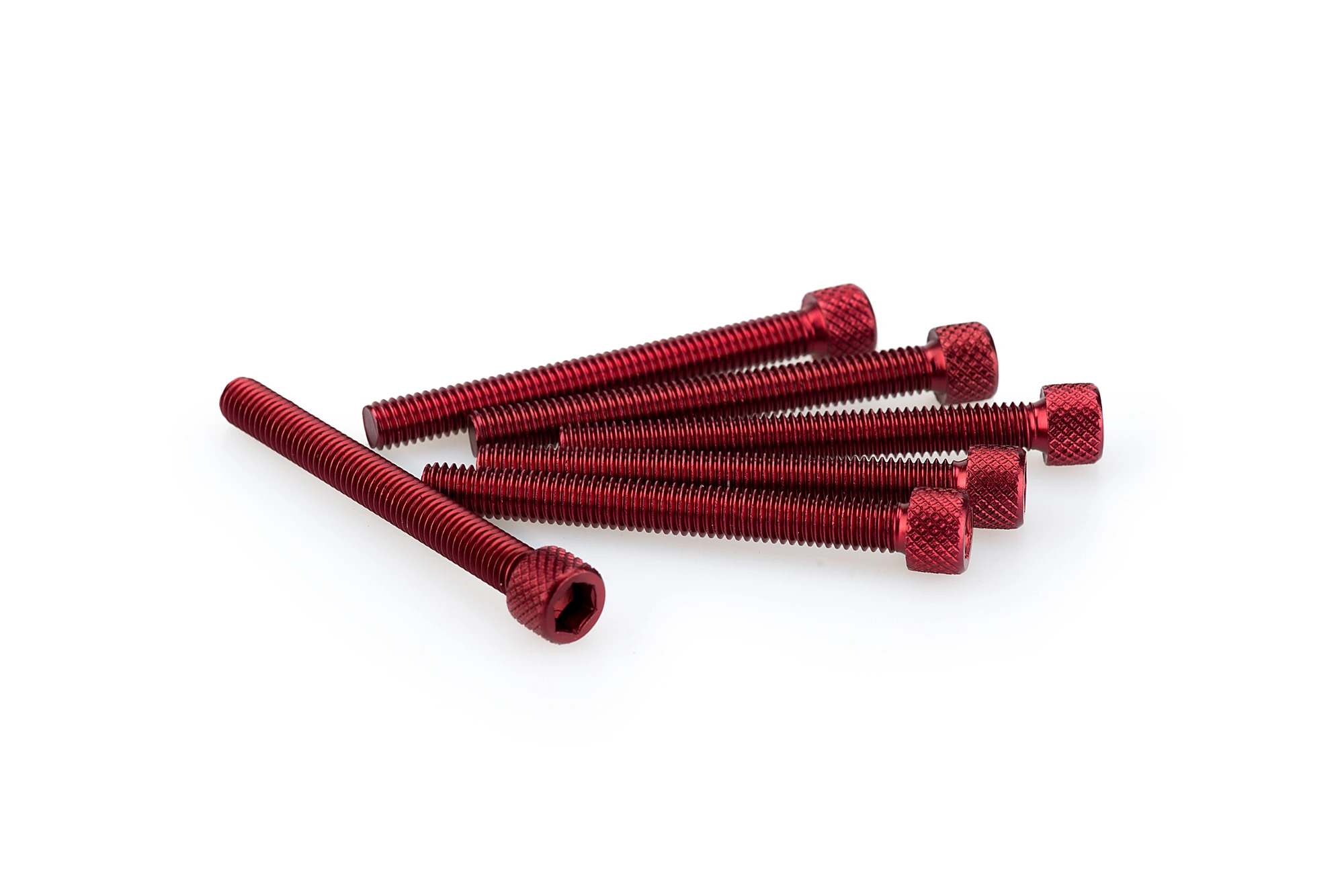 Kit Visserie Carénage Puig En Aluminium Anodisé Rouge Blister 6 vis allen M6x55mm
