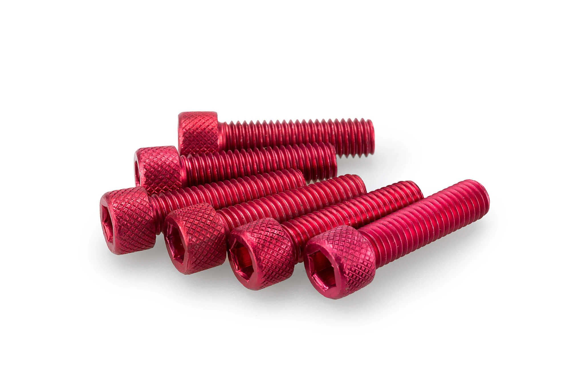 Kit Visserie Carénage Puig En Aluminium Anodisé Rouge Blister 6 vis allen M8x30mm