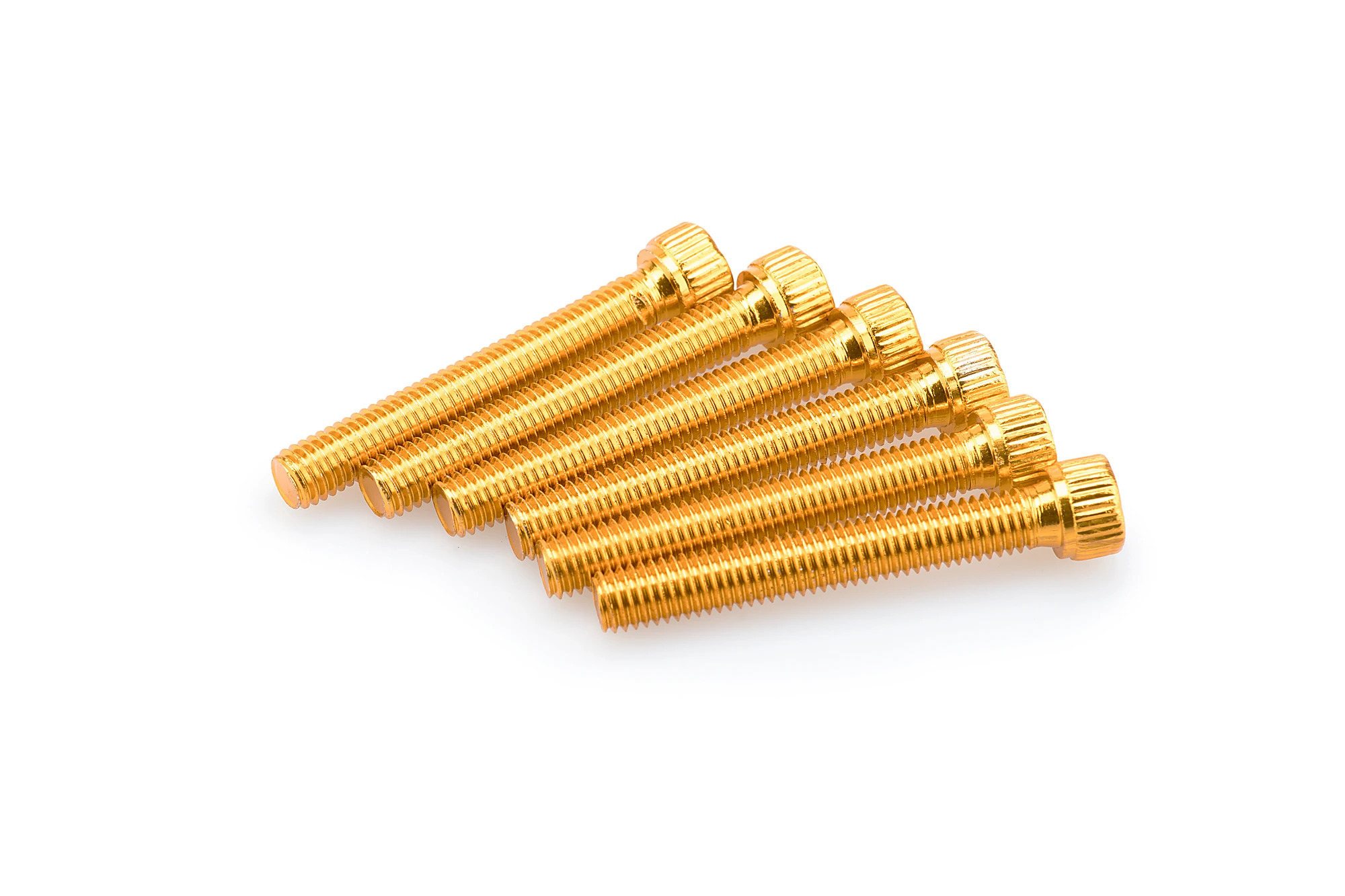 Kit Visserie Carénage Puig En Aluminium Anodisé Jaune Blister 6 vis allen M8x55mm