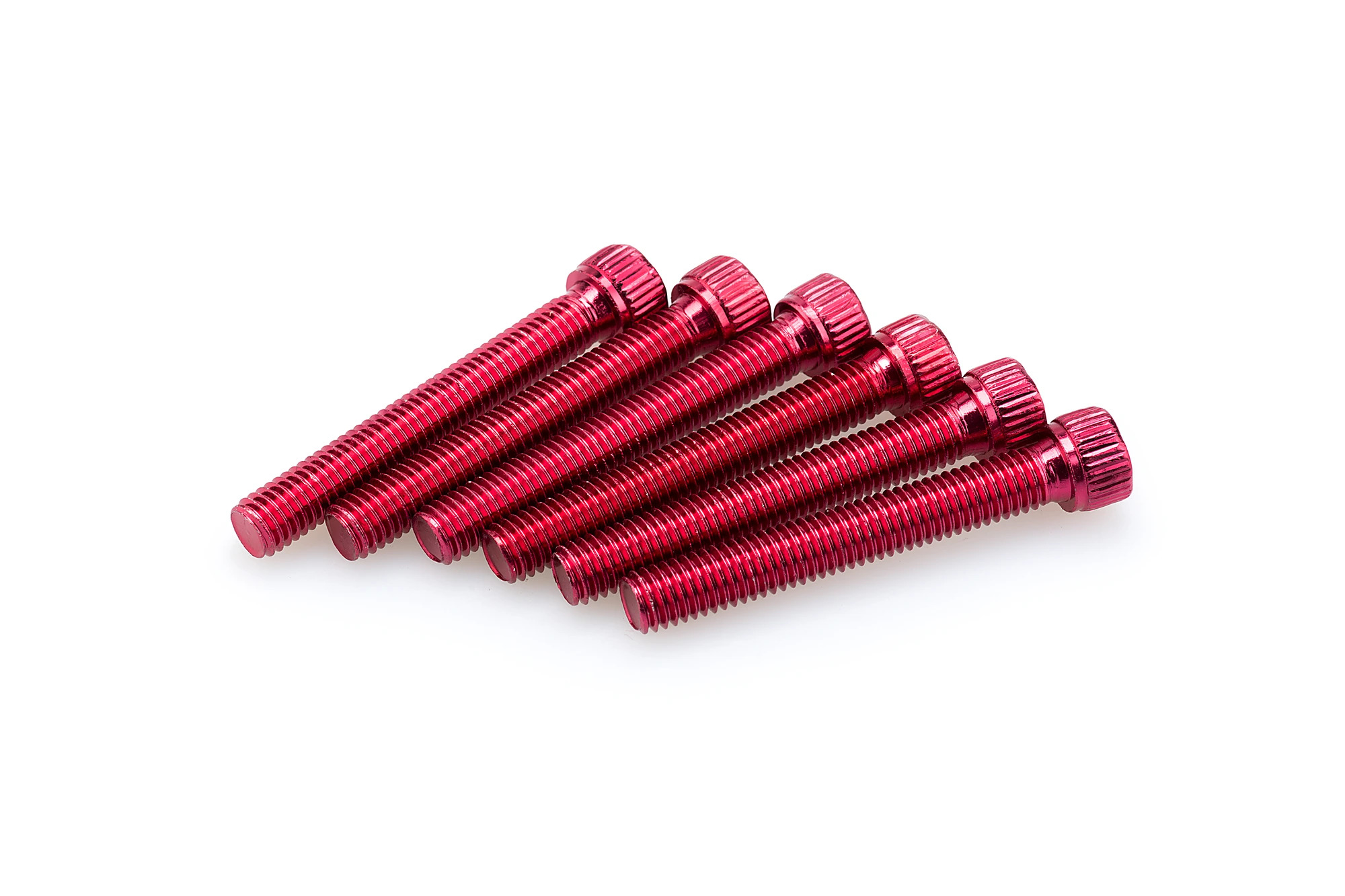 Kit Visserie Carénage Puig En Aluminium Anodisé Rouge Blister 6 vis allen M8x55mm