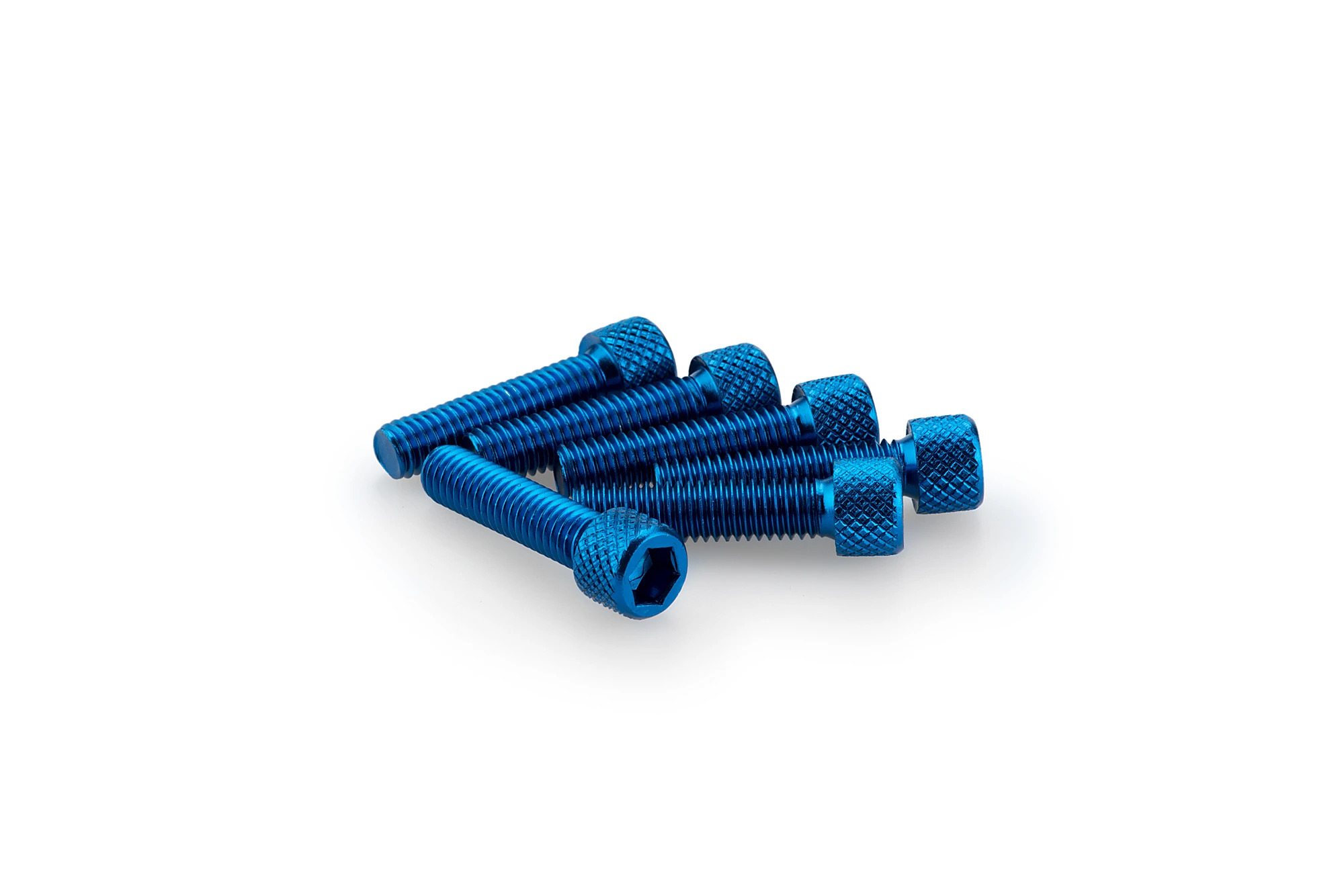 Kit Visserie Carénage Puig En Aluminium Anodisé Bleu Blister 6 vis allen M6x25mm