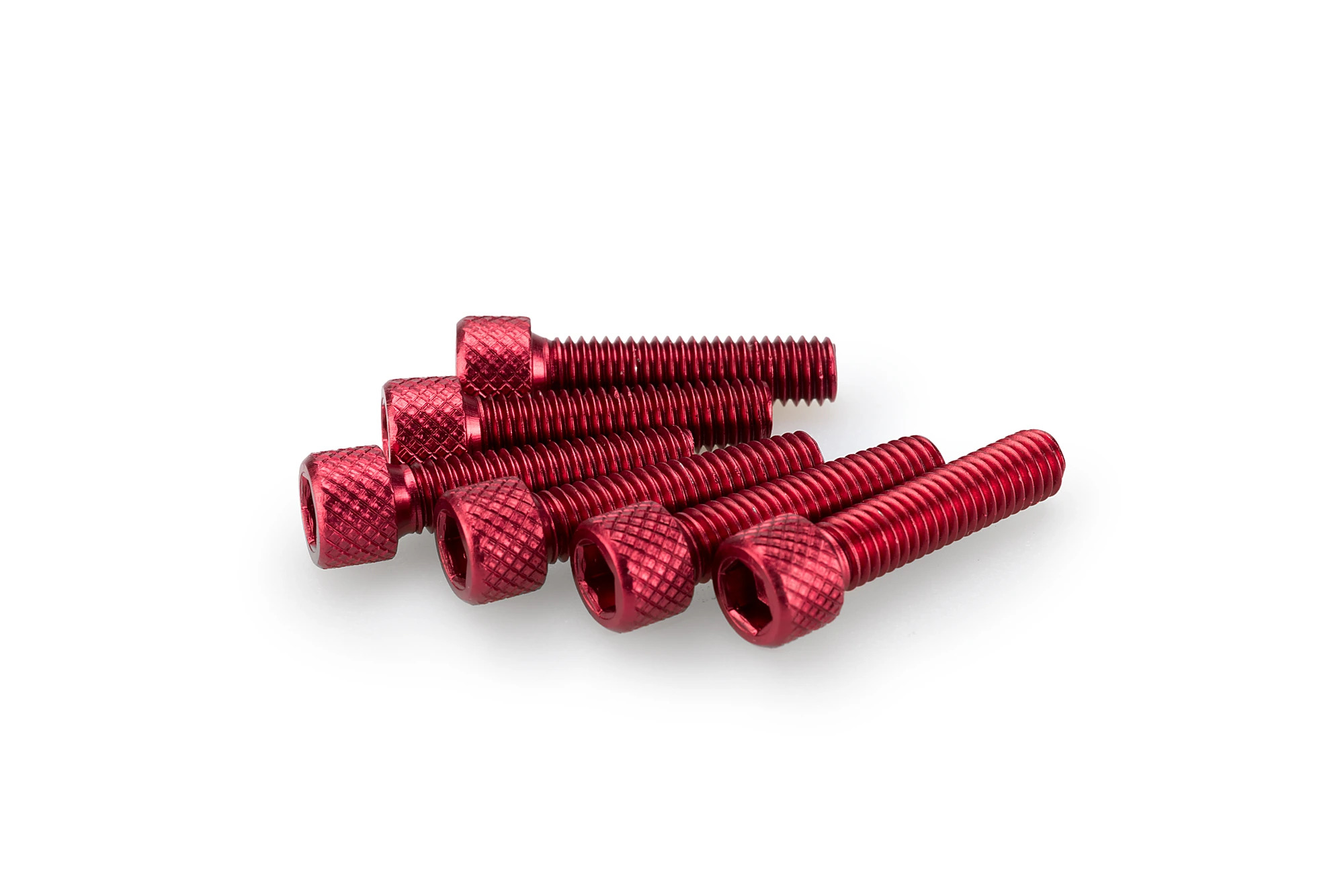 Kit Visserie Carénage Puig En Aluminium Anodisé Rouge Blister 6 vis allen M6x25mm