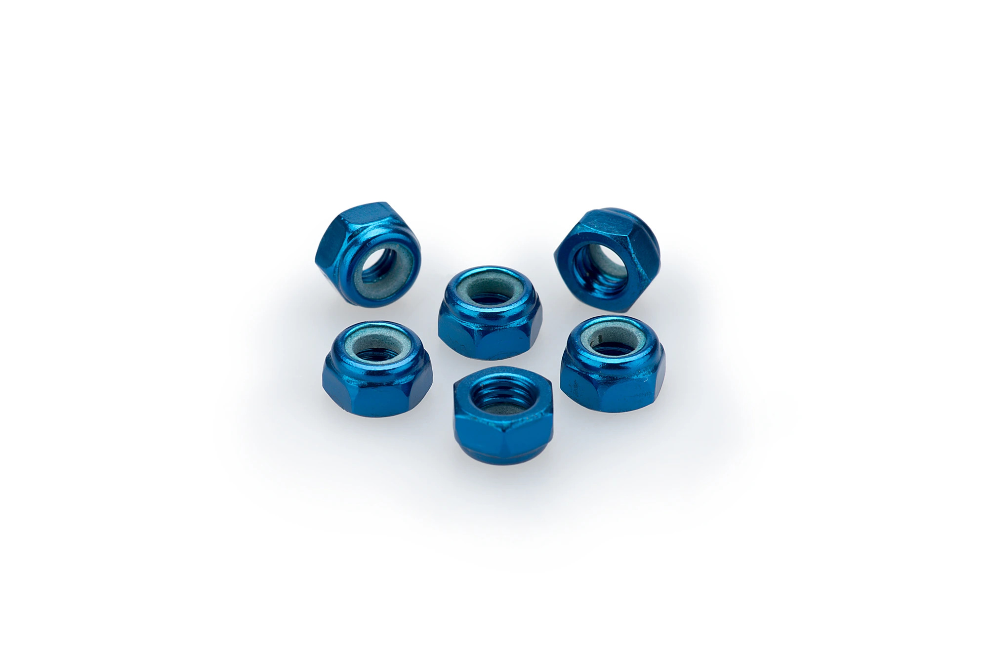 Kit Visserie Carénage Puig En Aluminium Anodisé Bleu Blister 6 écrou M5