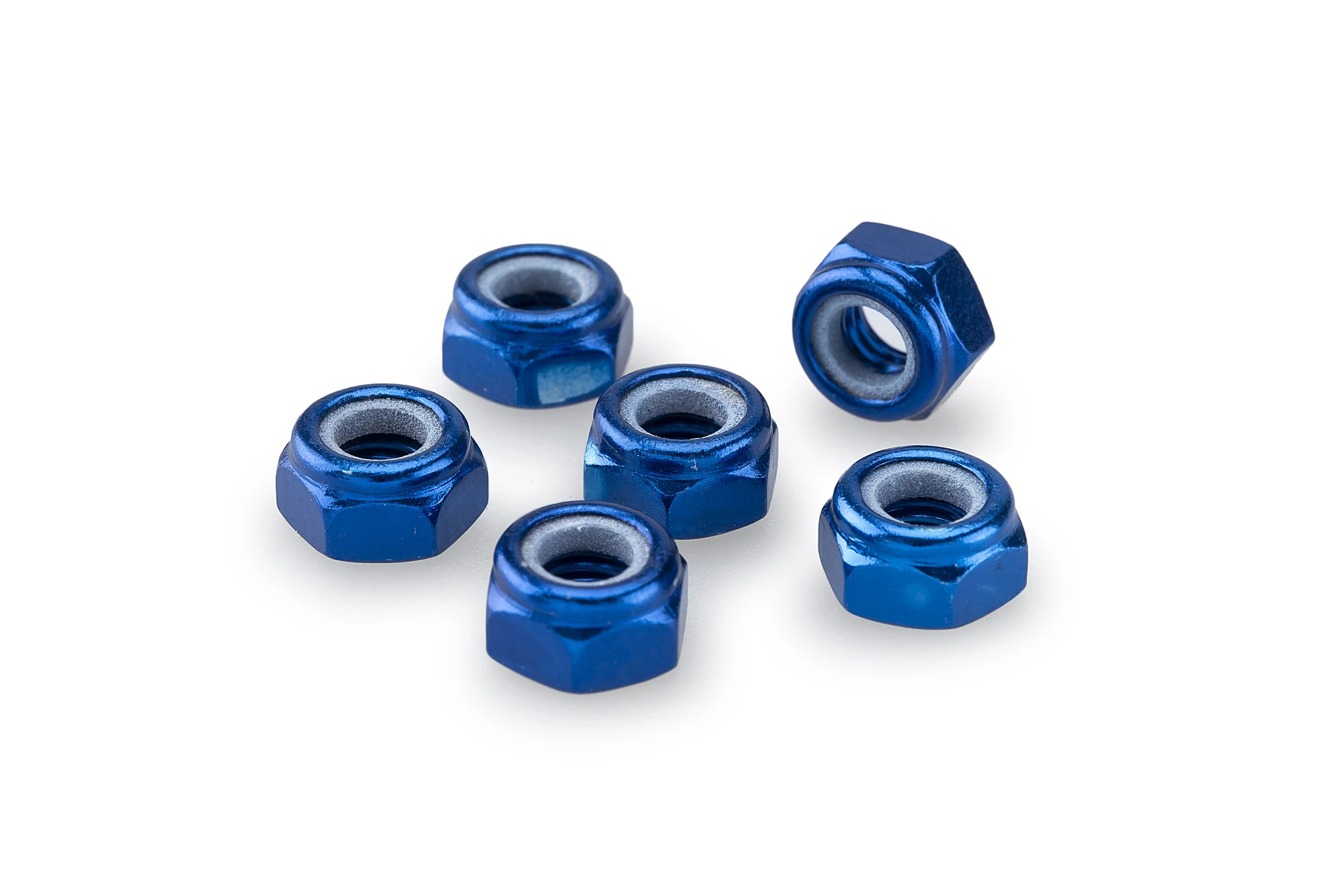 Kit Visserie Carénage Puig En Aluminium Anodisé Bleu Blister 6 écrou M6