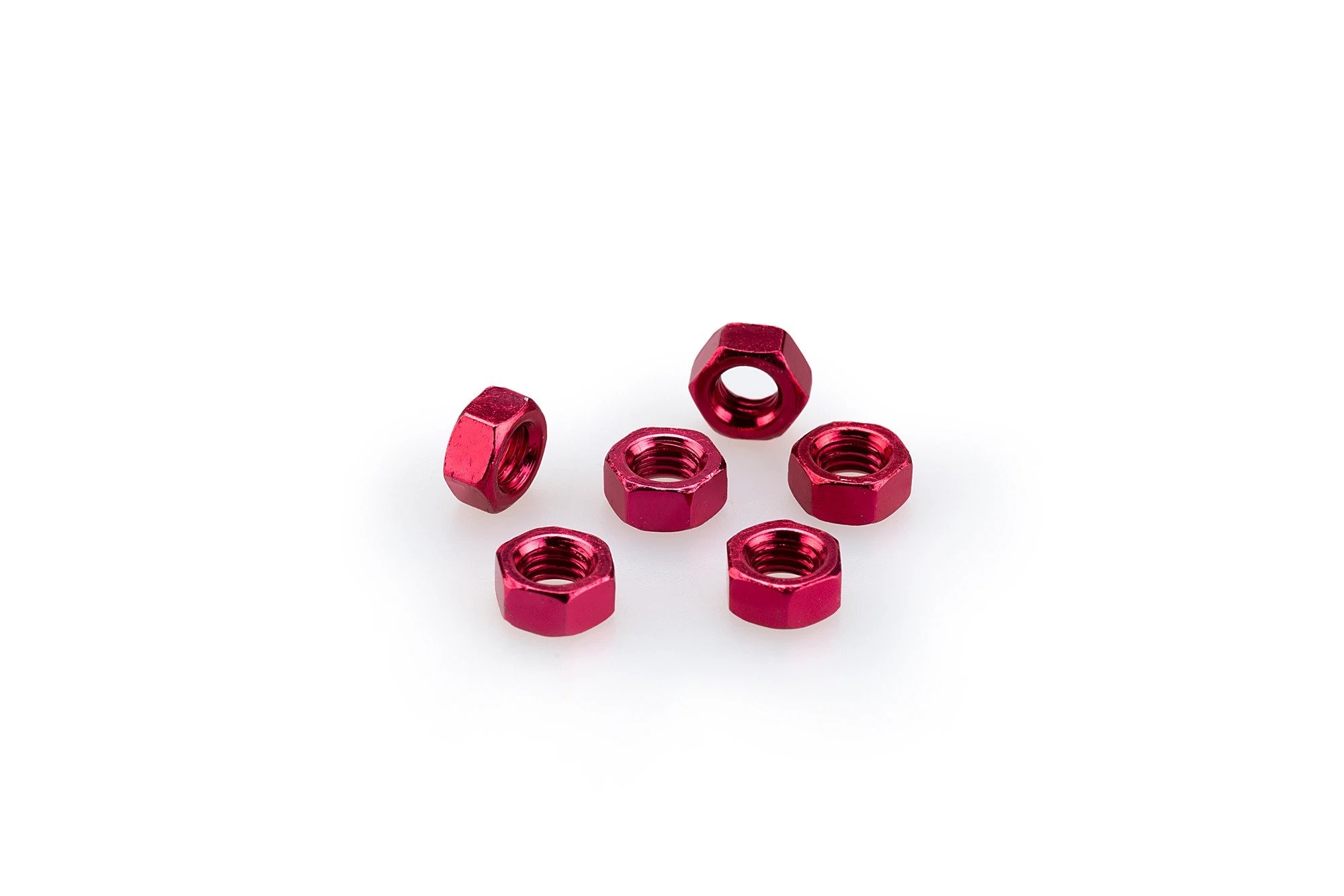 Kit Visserie Carénage Puig En Aluminium Anodisé Rouge Blister 6 écrou M5