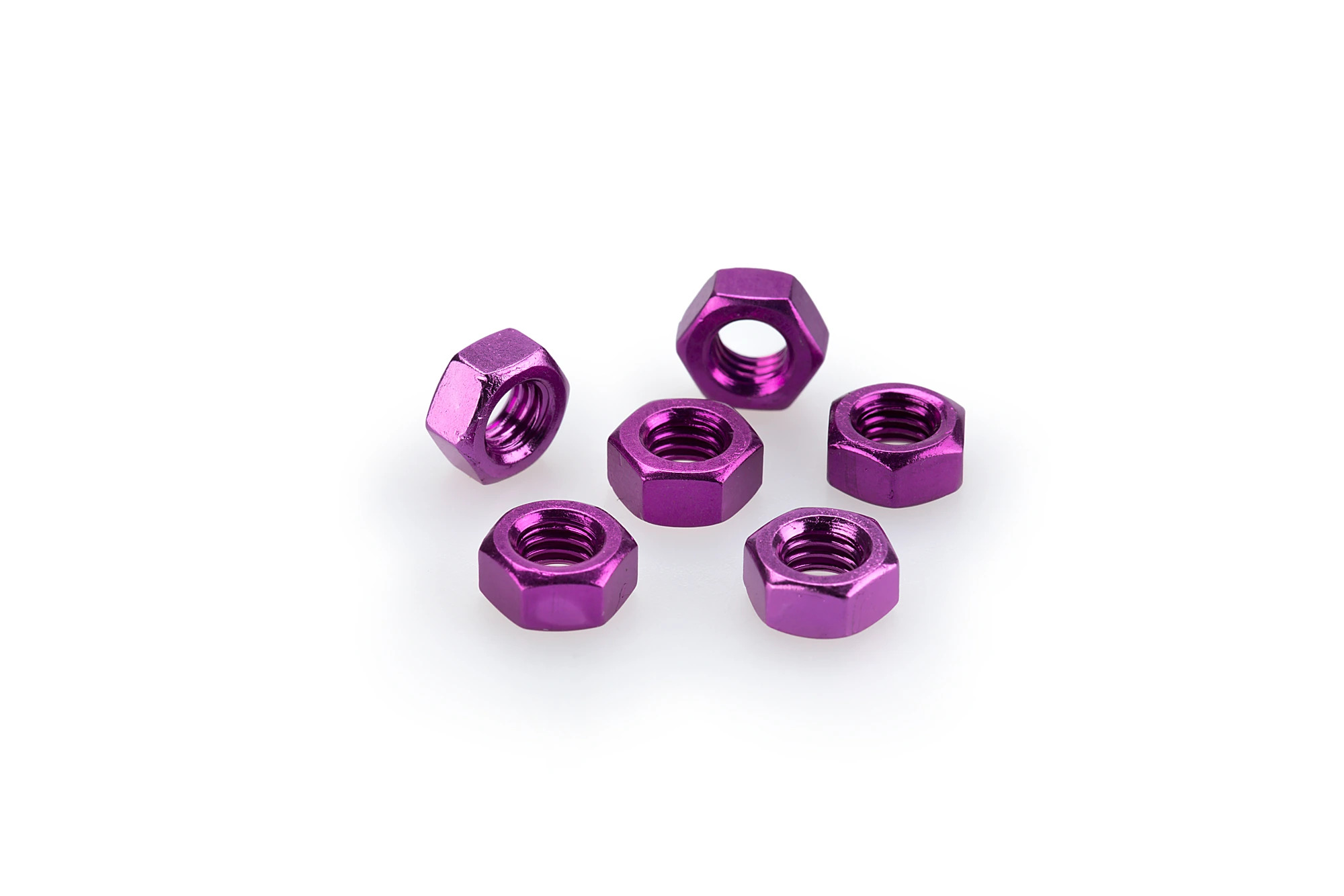 Kit Visserie Carénage Puig En Aluminium Anodisé Violet Blister 6 écrou M6