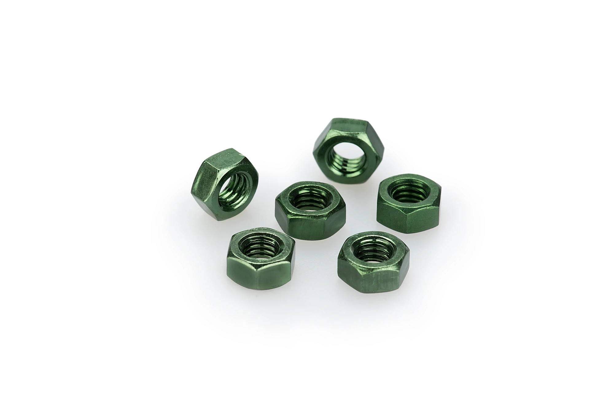 Kit Visserie Carénage Puig En Aluminium Anodisé Vert Blister 6 écrou M6