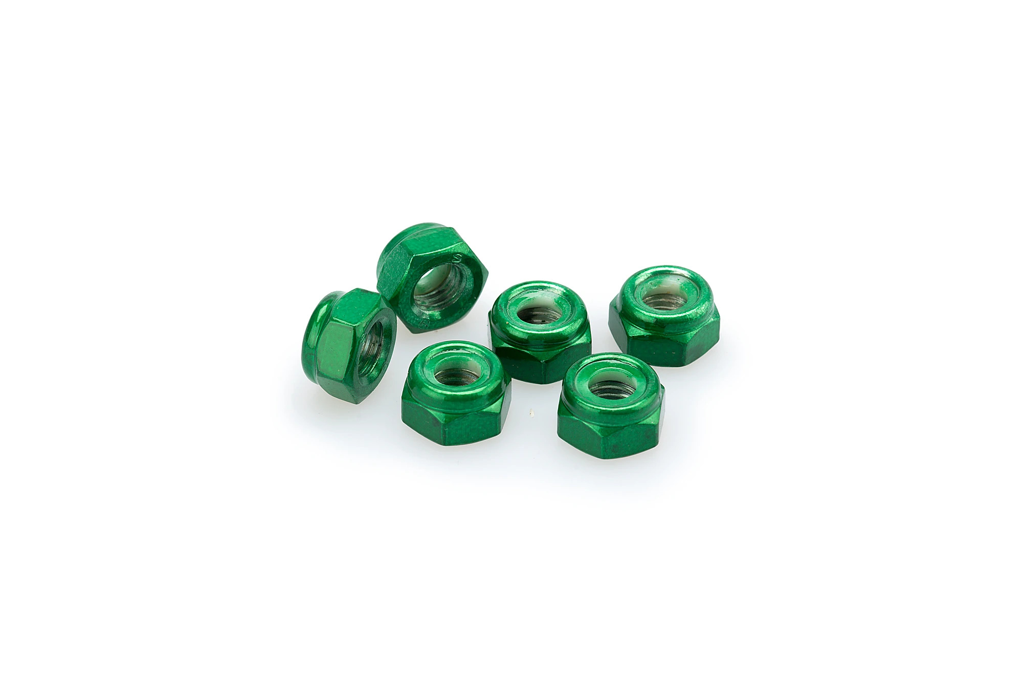Kit Visserie Carénage Puig En Aluminium Anodisé Vert Blister 6 écrou M8