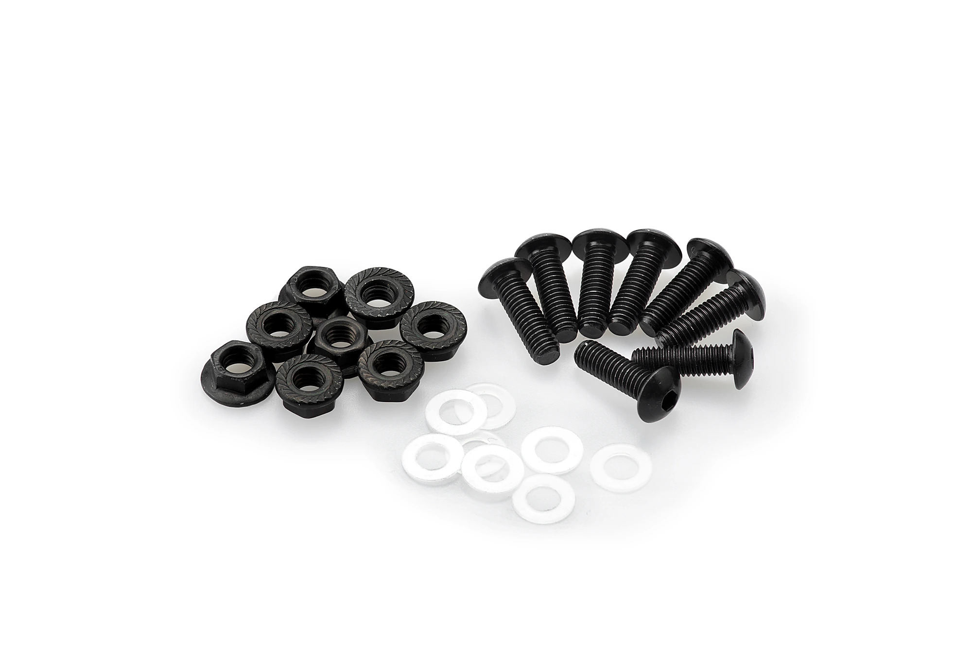 Kit Visserie Carénage Puig En Aluminium Anodisé Bulles Noire BLISTER 6 VIS M5 ECROUS