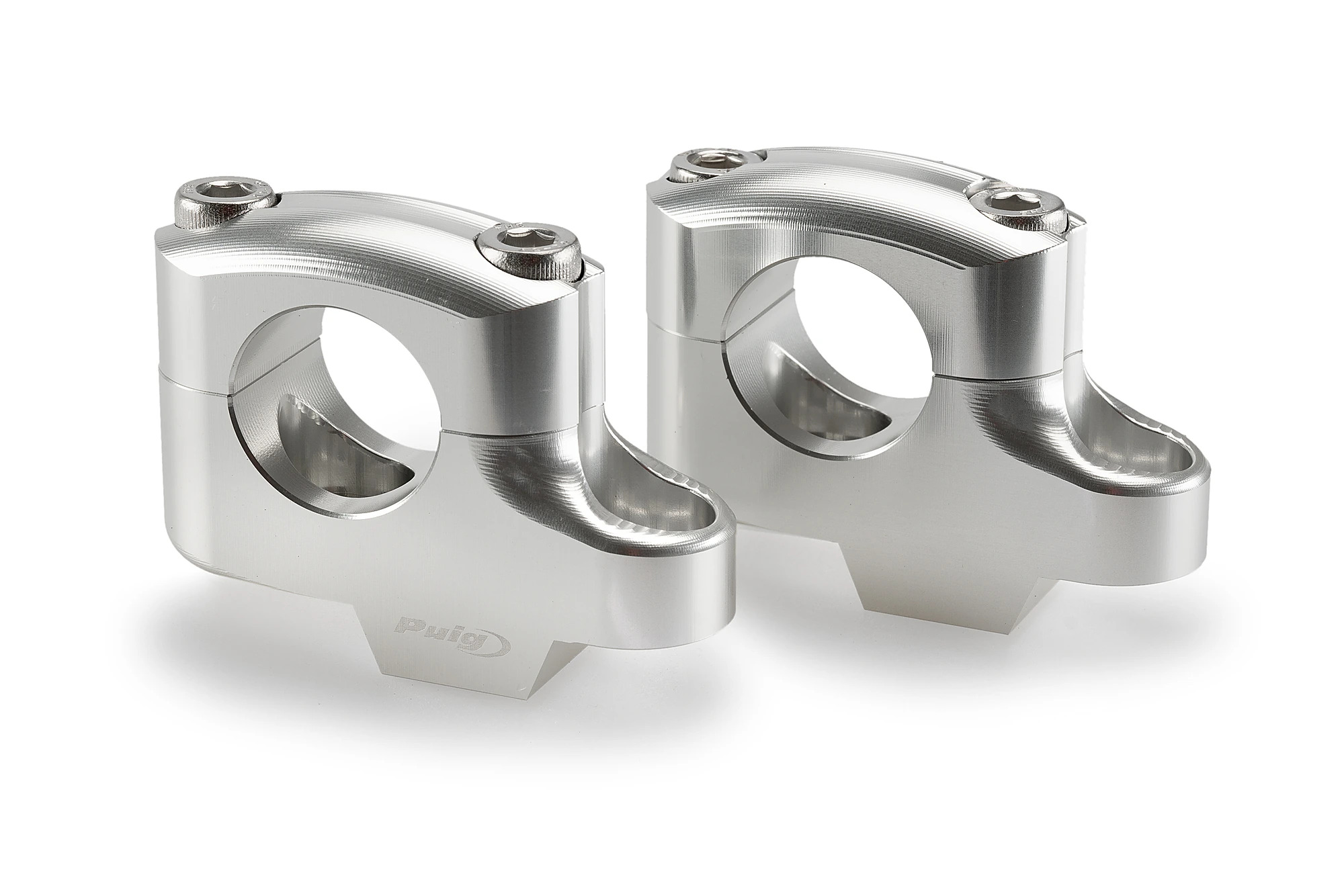 Pontet de guidon Puig Pullback Argent Hauteur 25mm diamètre 29mm br Back 16mm