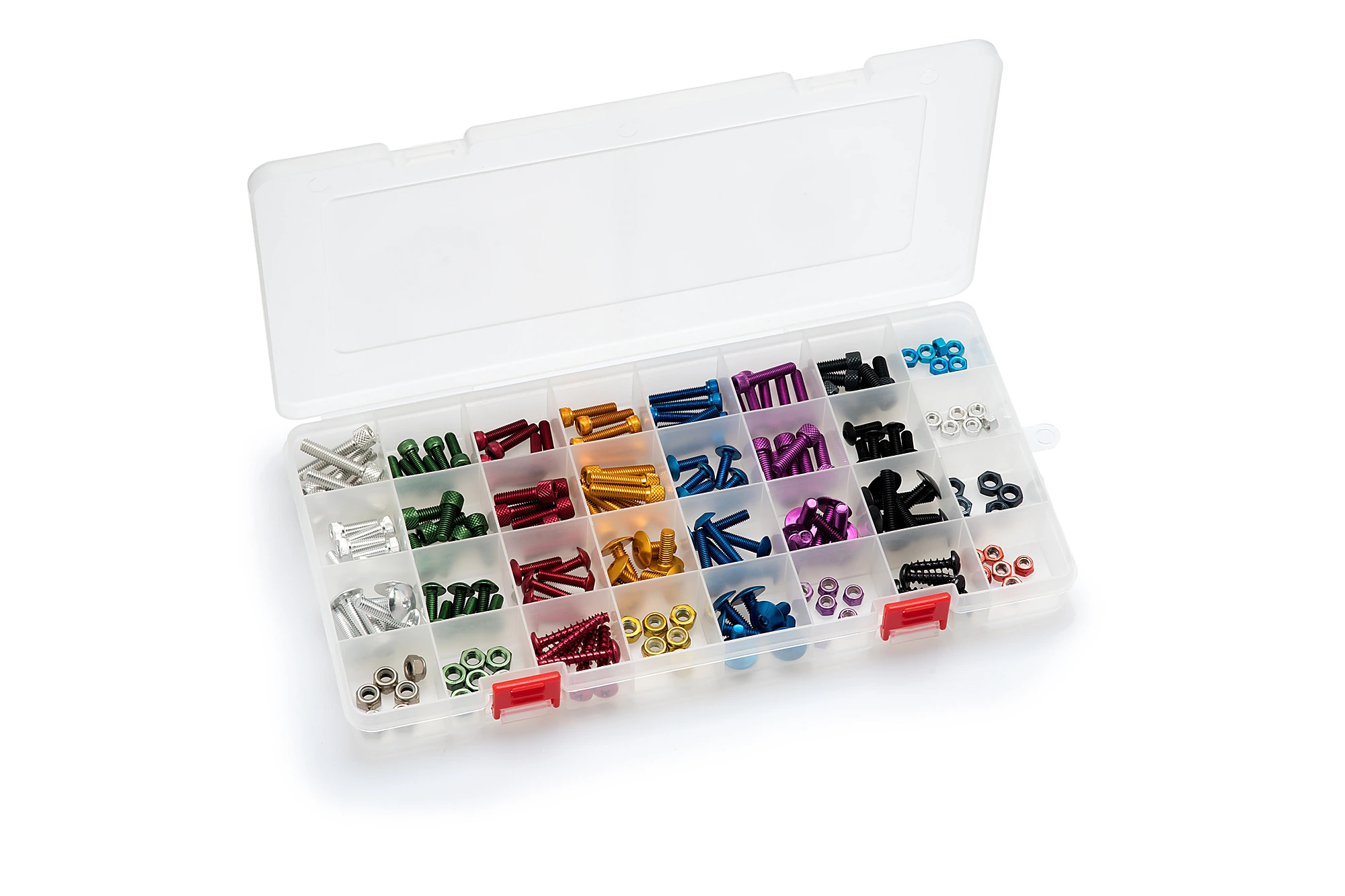 Kit Visserie Carénage Puig En Aluminium Anodisé Transparent Boite plastique
