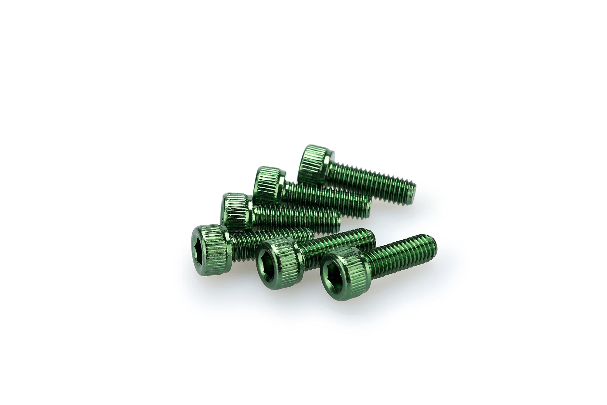 Kit Visserie Carénage Puig En Aluminium Anodisé Vert Blister 6 vis allen M5x15mm