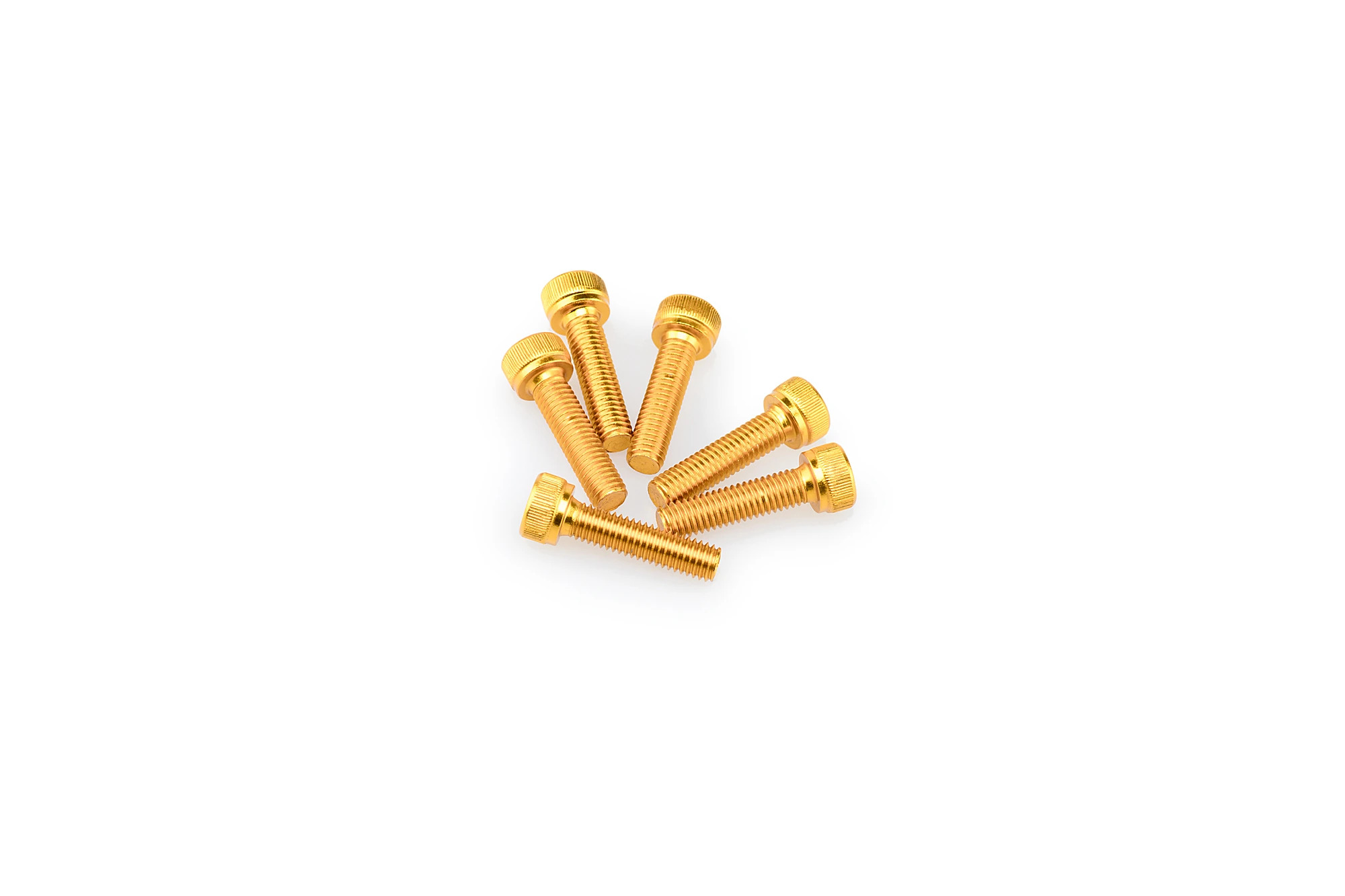 Kit Visserie Carénage Puig En Aluminium Anodisé Jaune Blister 6 vis allen M5x20mm