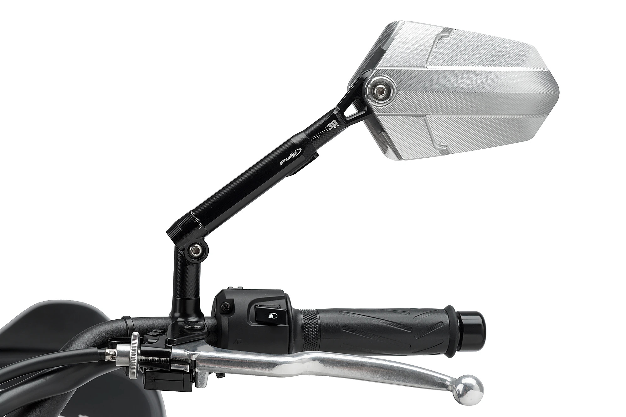 Rétroviseur Puig Explorer Aluminium anodisé Gauche