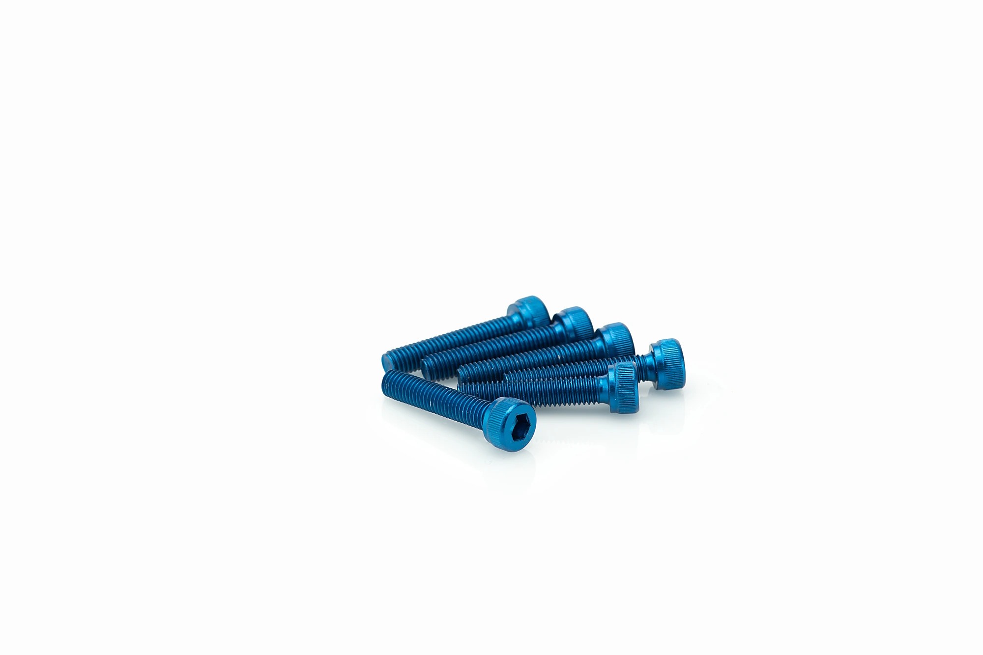Kit Visserie Carénage Puig En Aluminium Anodisé Bleu Blister 6 vis allen M5x25mm