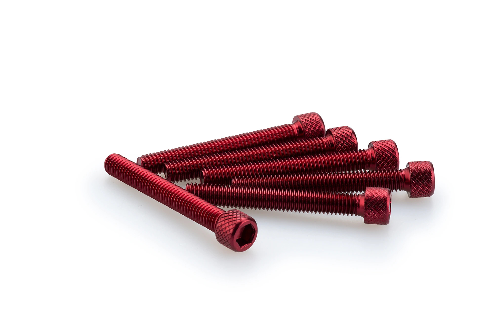 Kit Visserie Carénage Puig En Aluminium Anodisé Rouge Blister 6 vis allen M6x45mm