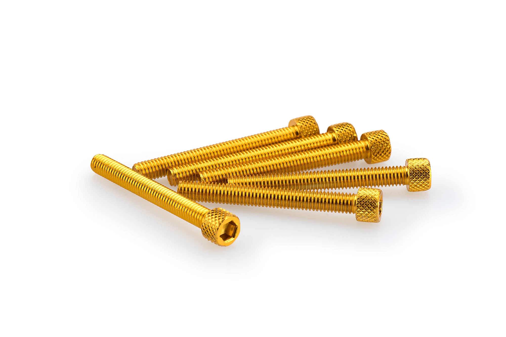 Kit Visserie Carénage Puig En Aluminium Anodisé Jaune Blister 6 vis allen M6x50mm