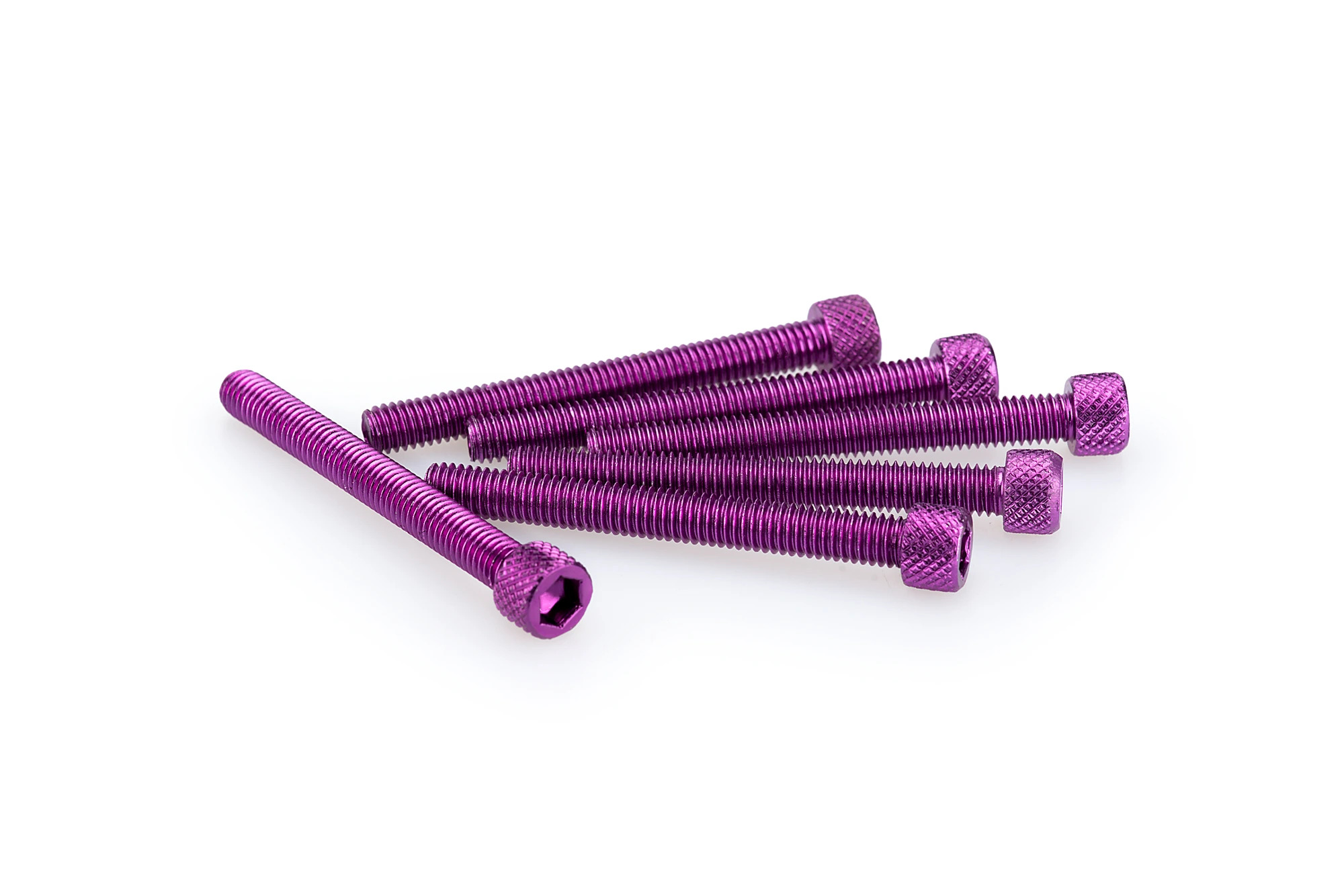 Kit Visserie Carénage Puig En Aluminium Anodisé Violet Blister 6 vis allen M6x55mm