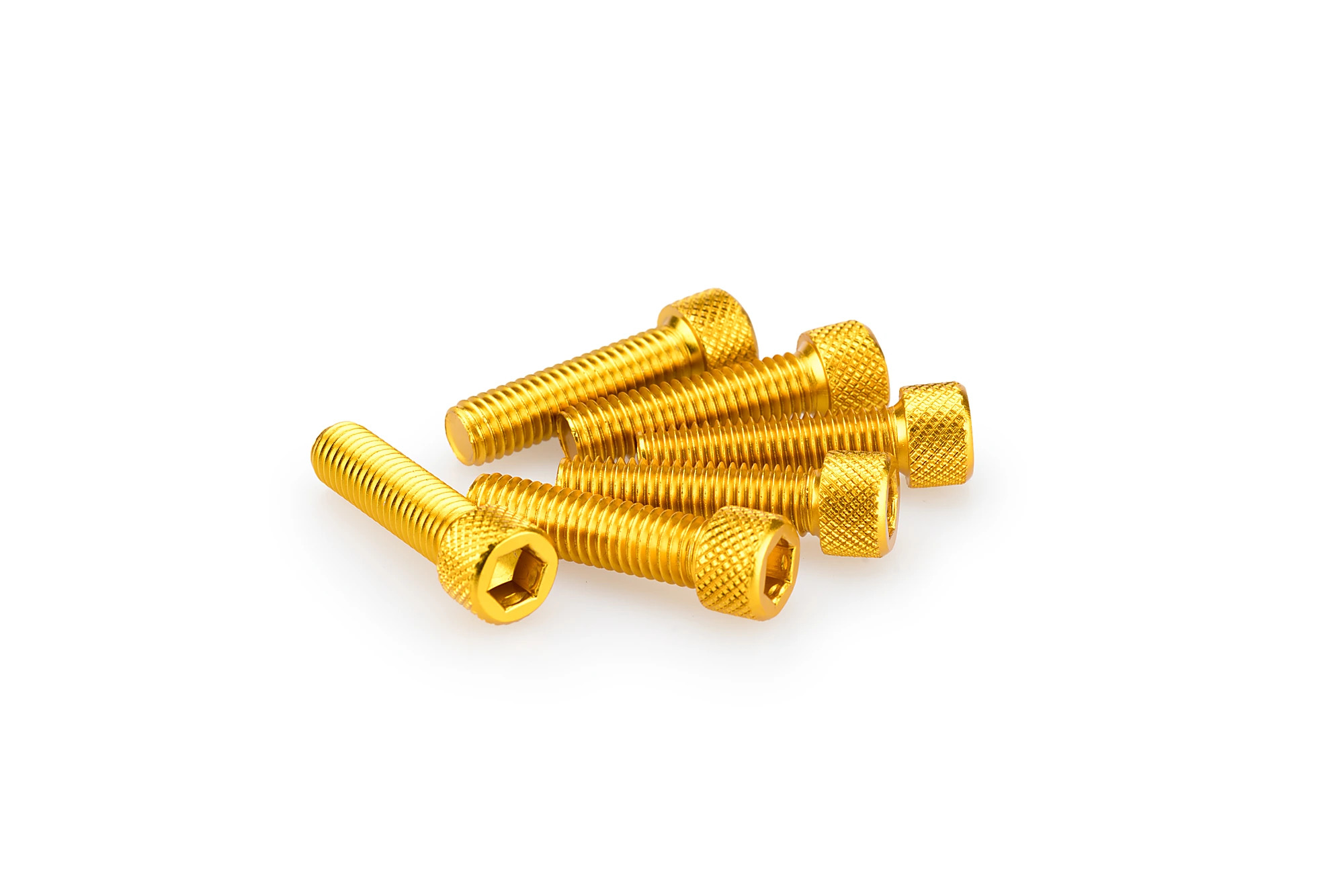 Kit Visserie Carénage Puig En Aluminium Anodisé Jaune Blister 6 vis allen M8x30mm
