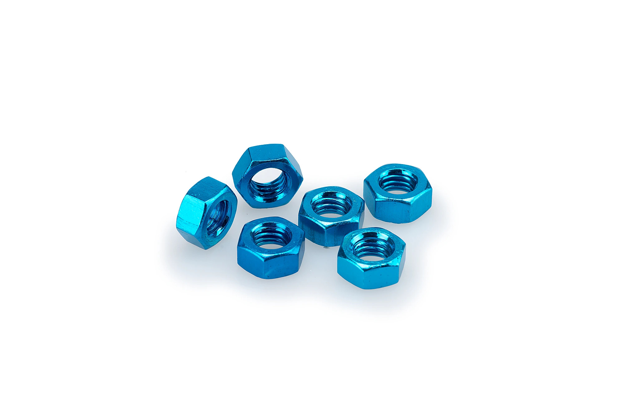 Kit Visserie Carénage Puig En Aluminium Anodisé Bleu BLISTER 6 écrous M8
