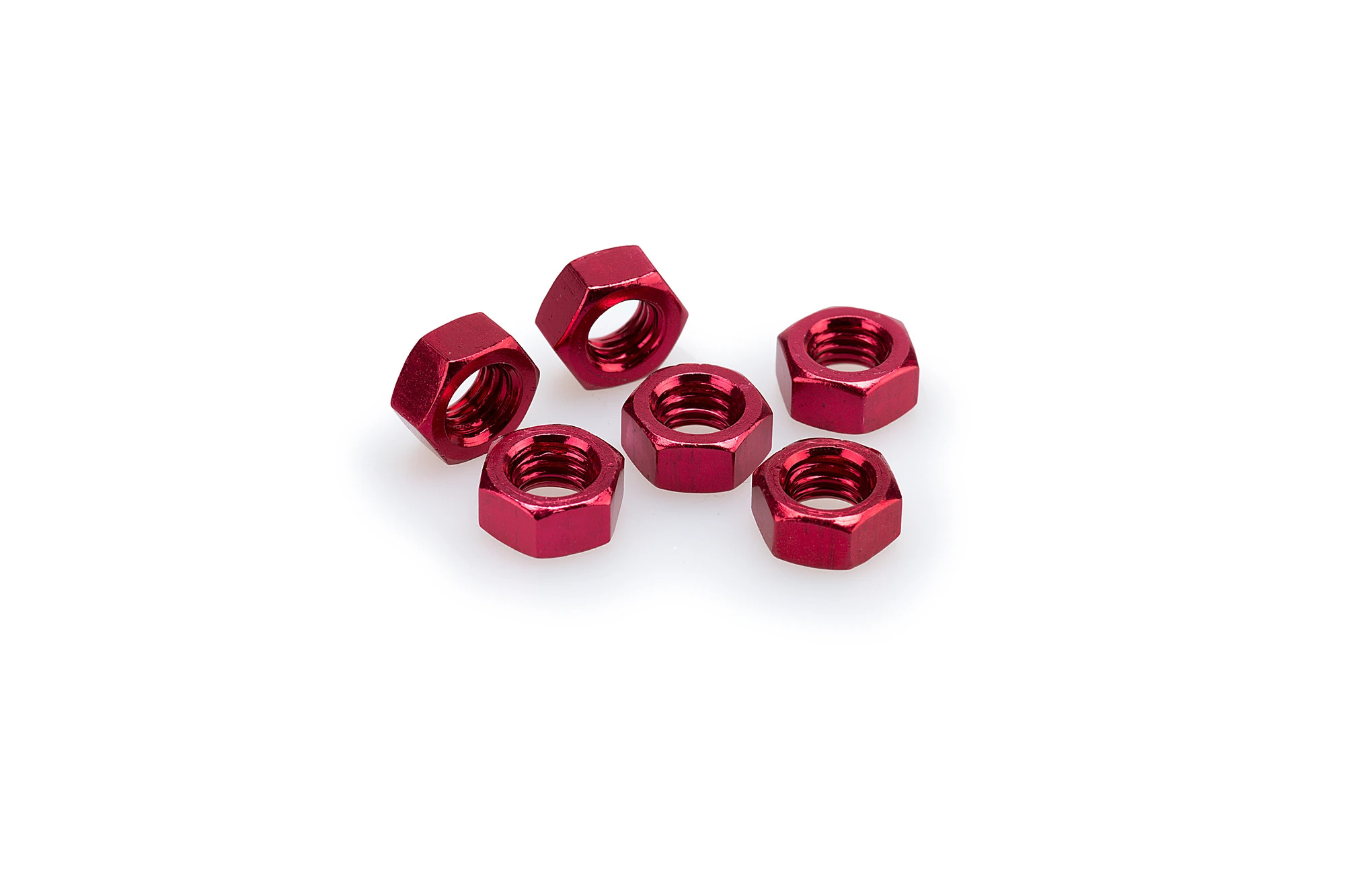 Kit Visserie Carénage Puig En Aluminium Anodisé Rouge BLISTER 6 écrous M8