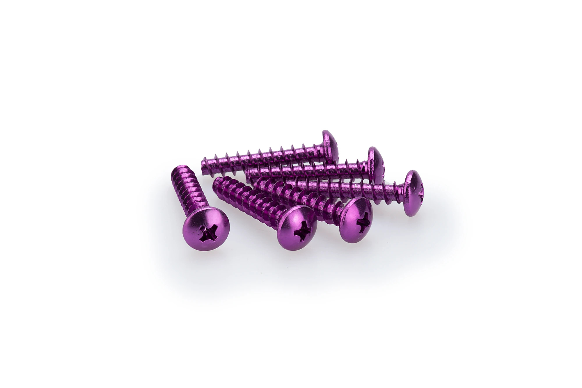 Kit Visserie Carénage Puig En Aluminium Anodisé Violet Blister 6 vis bombé M6x30mm
