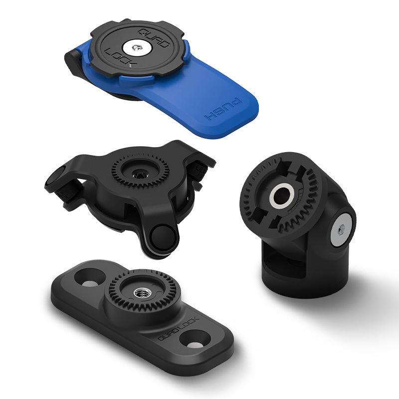 Support Smartphone Quad Lock Kit montage scooter 360 - base adaptateur amortisseur vibrations