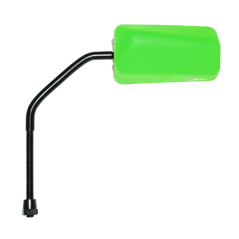 Rétroviseur Replay SCOOT F1 RUBBER MAT VERT FLUO DIAM 8 REVERSIBLE x1 TIGE LONGUE