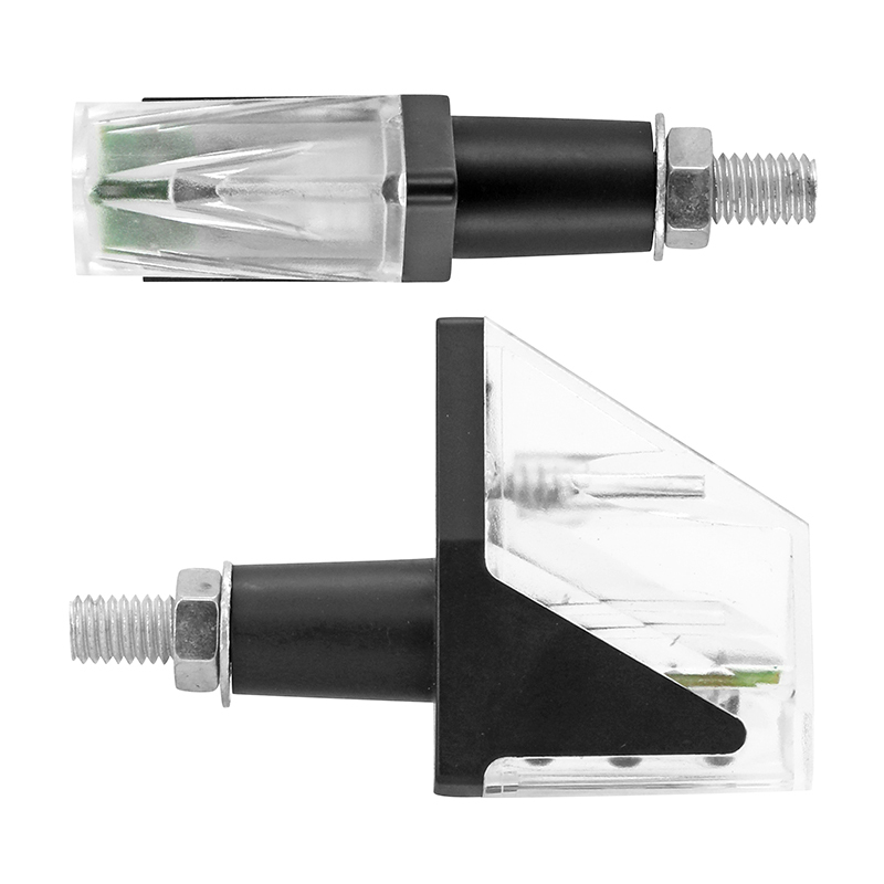 Clignotant Replay UNIVERSEL WING 3 LEDS BASE ABS TRANSPARENT MAT L 62mm - H 20mm 52mm PAIRE