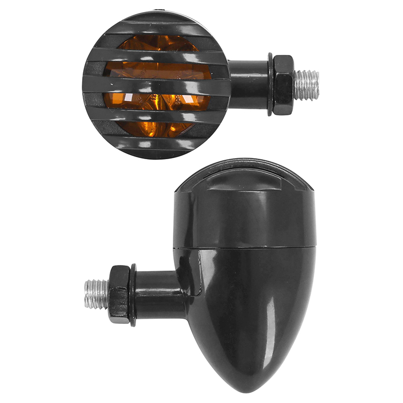 Clignotant Replay UNIVERSEL VINTAGE 13 LEDS BASE ABS FUME - L 56mm - H 45mm 72mm HOMOLOGUE CE PAIRE
