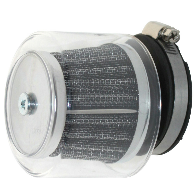 Filtre à air Replay SHA KN CHROME TRANSPARENT CARBU DIMENSIONS EXTERIEURES 70mm - LONGUEUR 80mm